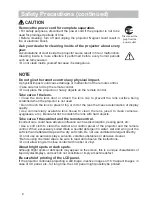 Preview for 8 page of Hitachi CP-X809W User Manual