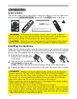 Preview for 25 page of Hitachi CP-X809W User Manual