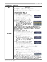 Preview for 60 page of Hitachi CP-X809W User Manual