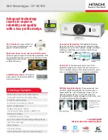 Preview for 1 page of Hitachi CP-X8160 Brochure & Specs