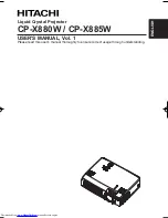 Hitachi CP-X880W User Manual предпросмотр