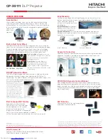 Preview for 2 page of Hitachi CP-X9111 Brochure & Specs