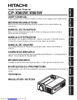 Hitachi CP-X980W User Manual preview