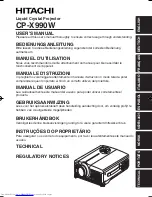 Hitachi CP-X990 User Manual preview