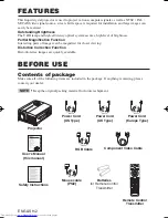 Предварительный просмотр 4 страницы Hitachi CP-X990 User Manual