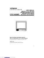 Hitachi CPX1402MS User Manual preview