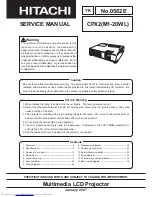 Preview for 1 page of Hitachi CPX2(M1-20WL) Service Manual