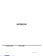 Preview for 102 page of Hitachi CPX2(M1-20WL) Service Manual