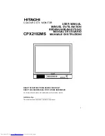 Предварительный просмотр 1 страницы Hitachi CPX2102MS User Manual