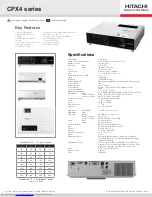 Hitachi CPX4 series Specifications preview