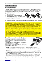 Preview for 21 page of Hitachi CPX4 series User Manual