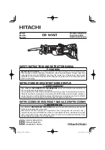 Hitachi CR 13VST Safety And Instruction Manual preview