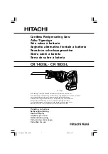 Hitachi CR 14DSL Handling Instructions Manual preview