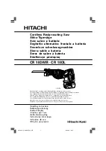 Hitachi CR 18DL Handling Instructions Manual preview