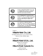 Preview for 80 page of Hitachi CR 18DV Safety And Instruction Manual