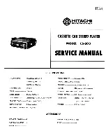 Предварительный просмотр 1 страницы Hitachi CS-203 Service Manual