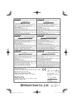 Preview for 240 page of Hitachi CS 33EB Handling Instructions Manual