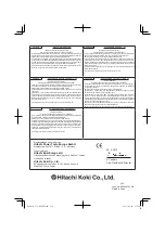 Preview for 116 page of Hitachi CS 33EDT Handling Instructions Manual