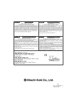 Preview for 93 page of Hitachi cs 40 ea Handling Instructions Manual