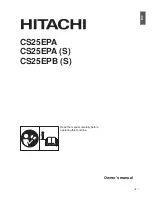 Предварительный просмотр 2 страницы Hitachi CS25EPA Owner'S Manual