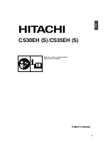 Предварительный просмотр 3 страницы Hitachi CS30EH Owner'S Manual