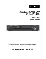 Preview for 1 page of Hitachi CU-HD1500 Operating Instructions Manual