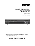 Hitachi CU-HD1500 Operating Instructions Manual preview