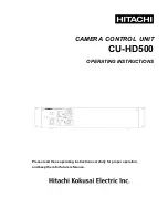 Preview for 1 page of Hitachi CU-HD500 Operating Instructions Manual
