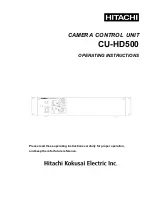 Hitachi CU-HD500 Operating Instructions Manual preview