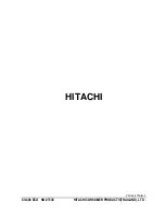 Предварительный просмотр 11 страницы Hitachi CV-400 ECO Service Manual