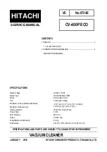 Preview for 1 page of Hitachi CV-400P ECO Service Manual