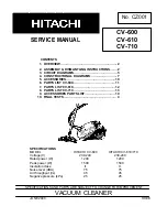 Hitachi CV-600 Service Manualv preview