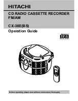 Preview for 1 page of Hitachi CX-38E User Manual