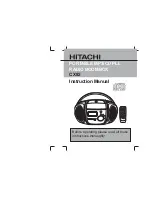 Hitachi CX82 Instruction Manual preview