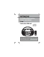 Предварительный просмотр 1 страницы Hitachi CX82 Instruction Manual