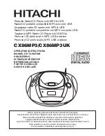 Preview for 1 page of Hitachi CX86MP3 Operating Instructions Manual