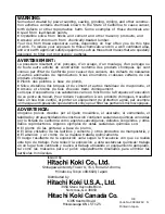 Предварительный просмотр 44 страницы Hitachi D 10V1 Instruction Manual And Safety Instructions