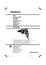 Предварительный просмотр 1 страницы Hitachi D 10VC2 Handling Instructions Manual