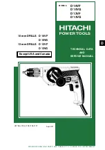 Предварительный просмотр 1 страницы Hitachi D 10VF Technical Data And Service Manual