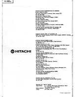 Предварительный просмотр 34 страницы Hitachi D-980M Service Manual