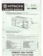 Hitachi DA-1000R Service Manual preview