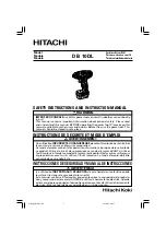 Hitachi DB10DL Instruction Manual preview