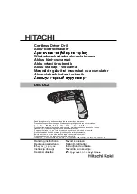 Предварительный просмотр 2 страницы Hitachi DB3DL2 Handling Instructions Manual