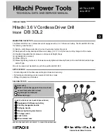 Preview for 1 page of Hitachi DB3DL2 Technical Data And Service Manual