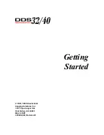 Preview for 1 page of Hitachi DDS 32 Getting Started Manual