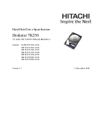 Preview for 1 page of Hitachi Deskstar 7K250 Specifications