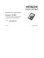 Preview for 1 page of Hitachi Deskstar 7K400 Specifications