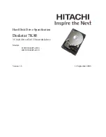 Hitachi Deskstar 7K80 Specifications preview