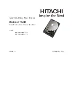 Preview for 3 page of Hitachi Deskstar 7K80 Specifications