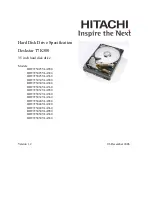 Предварительный просмотр 1 страницы Hitachi Deskstar T7K500 Specifications